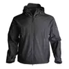 Giacca da uomo Soft Shell Pelle di squalo Pile Impermeabile Giacca a vento antivento Cappotto tattico per l'escursionismo Caccia da campeggio Termico Maschio Y1106