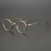 Retro solglasögon mode ramar ovala ultralätt titanglasögon ram män optisk myopia recept glasögon kvinnor vintage rund läsning