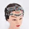 Örhängen Halsband Afghanistan Turkiet Gypsy Stam Etnisk Retro Myntpärla Head Chain Armband Örhängen Vintage Böhmen Indien Jhumka Smycken