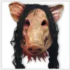 Fournitures de fête Halloween effrayant masques complets Horrible visage cochon mascarade Costume Latex masque balle Mardi Gras