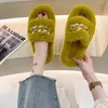 Luxus-Designer-Frauen in Hausschuhen Damen Wolle Slides Winter Pelz flauschige pelzige Buchstaben Sandalen warmer bequemer Fuzzy Girl Flip Flop Slipper