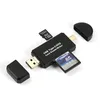 메모리 카드 리더 미니 USB 2.0 OTG 마이크로 SD / SDXC TF 카드 리더 어댑터 마이크로 USB OTG PC 노트북 컴퓨터 용 USB 2.0 어댑터 5 in 1