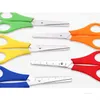 Office Scissors Plastic kids safety DIY scale ruler scissor child stationery office student shears Cutting Supplies T2I52326