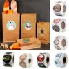 500pcs Candy Bag Sellado Pegatinas Merry Decor para el hogar Adornos de Navidad Regalos de Navidad Año Y201020