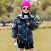 Kinder-Daunenjacke, ausländischer Stil, Winterkleidung, lockere, trendige, verdickte mittlere Mädchenjacke für Jungen