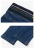 Джинсы для женщин с высокой талией жесткие синие зимние карандашные брюки женщины худые растяжения 210922