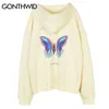 GONTHWID Colorful Butterfly Effect Print Felpe con cappuccio Felpe con cappuccio Streetwear Mens Hip Hop Fashion Casual Pullover Felpa con cappuccio Top 201113