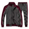 Heren Trainingspak Mode Sportswear Sets Patchwork Rits Sportpak + Broek Mens Lente Sportwear Merk Track Pak Mannen 210603