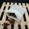 100 pcs/lot sachets de thé en coton réutilisables vides sacs filtrants passoire non blanchie herbe brasser infuseur de feuilles mobiles pour le voyage de bureau à domicile