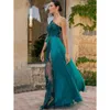 Blue Bridesmaid Dresses Chiffon One Shoulder Ruched Floor Length African Maid of Honor Gown Plus Size Prom Gowns