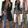 Arrivée Femmes Automne Hiver Bureau Lady Top À Manches Longues Col En V OL Blazer Feminino Eleagnt Veste Femme Vintage Classique Streetwear X0721