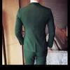 TPSAADE Smokin Ceketler Erkek Takım Elbise Slim Fit 3 Parça Setleri Beyaz Şık Tasarımcı Balo Gri Kostüm Homme Mariage Smocking X0608