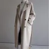 casual Double-faced Cashmere Woolen Coat Women's fall/winter Wool Jackets 2021 elegant mid-length Wool Coats m679