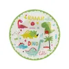 새로운 49pcs 공룡 테마 파티 식기 세트 종이 접시 컵 냅킨 배너 디노 행복 한 생일 파티 장식 어린이를위한 소년 ewa6156