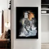 Настенное искусство лошадь работает в воде холст живопись настенные фотографии для гостиной модульные плакаты и печатающие животные искусства