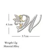 Pins, Brooches Metal Crystal English Letter Word Brooch Women Elf Angel Shirt Lapel Pin