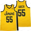 Novo atacado barato Iowa Luka Garza College Basketball Jersey Men's All Stitched White Yellow Black Size S-xxxl