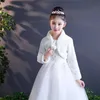 Bébé fille manteaux sans robe enfants fausse fourrure chaude veste courte pour la fête de mariage formelle s boléro enfant en bas âge vêtements d'extérieur 211011