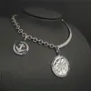 S925 Sterling Silver Fashion Platinum Compass Leading Female Personality Retro Simple Necklace Moroccan Jewelry