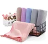 Thickened absorbent Coral Velvet Cut Edge Towels Plain Wash Soft Face Towel For Home Polyester