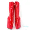 Botas de mulher 18cm super alto calcanhar cunhas Baillet Botas Mulheres Stange Heels Cross-Tie Sexy Joelho Alta Botas