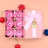 Caja de regalo de flores artificiales falsas, juego de flores de jabón de baño perfumadas con rosas, regalo del Día de la madre de Acción de Gracias de San Valentín, decoración de fiesta de Navidad y boda HY0272