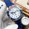 OM-001 Montre de luxe роскошные часы 40 * 12 мм импортированные западные железные города 8217 Движение Прекрасные стальные часы силиконовые часы роскошные часы наручные часы