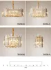 Светодиодные подвесные люстры светильники золотые хрустальные гостиная крытое освещение современной подвесной лампы для столовой кухня промышленная лампа
