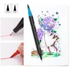 48/60/72/100 Color Watercolor Markers for Drawing Painting Set Professional Water Coloring Brush Pen Set Dual Tip for School 210226