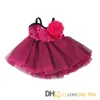 アメリカの女の子人形のための花と18インチの人形のスカートワンピースのドレスダンスバレエパーティーの布