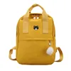 Sacs de rangement mignon toile sac à dos mode femmes pour les adolescents de l'école filles grande capacité jaune sac de voyage femme bookbag mochila