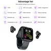 Montre la plus récente en matière de Smart avec écouteurs sans fil TWS écouteur X casque moniteur de fréquence cardiaque écran tactile complet musique Fitness montre intelligente