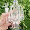 9 pouces d'épaisseur Bent Neck Glass Bong Rig in Hookahs Pipe Transparent Cute Water Bubbler Pipes Bongs en verre percolateur avec 14mm Male Joint Clear Bowl pour les fumeurs