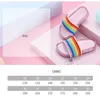 LED Light Up PVC Slippers Fashion Kids Summer Flashing Rainbow Shower Boy Girls Jelly Slider Sandals Loafer Outdoor Home Shoes