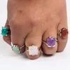 Hele 100 stks Mix Stijlen Natuurlijke Antiek verzilverd edelsteen Vintage Sieraden Ringen voor Mannen Vrouwen gloednieuwe drop Par260N