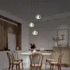 Lampes suspendues lampe en cristal pour salle à manger cuisine salon moderne luxe LED lustre éclairage chambre chevet design cylindrique