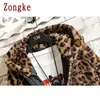 Zongke Leopard Hooded Winter Jacket Men Japanese Streetwear Casual S för märkesbeläggning M-4XL 211126