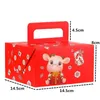 StoBag Chinese Happy Year Rot 14,5 x 14,5 x 8 cm Tragbare Geschenkboxen Deraction Favor Snack Backzubehör 210602