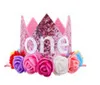 Akcesoria do włosów 2021 Urodzony Toddler Baby Girl Boys 1st Birthday Party Flower Princess Crown Pałąk Prezent 1 pc Po rekwizytów