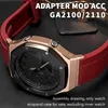 Watch pasme modyfikacja akcesoria z adapterem paska do metalowego pasma Fluororubber Band Fluororubber 316 BEZLOMOWA BEZEL GA2100 7452132