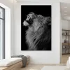 Lion animaux affiches noir et blanc toile peinture mur Art pour salon chambre photos décoratives pas de cadre