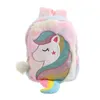 Unicorns Cartoon School Boek Portas Tas Backpacks Leuke mode 3D Fur Backpacks voor meisjes Travel Backack Children Schoolbag Kids cadeau