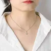 Mode Cubic Zirkon Hänge Halsband Initialer Brev Neckalce för Kvinnor Smycken 2020