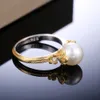 Big Imitation Pearl Ring for Women High Quality Statement Jewelry Elegant Anniversary Party Ring