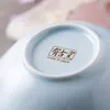 Dishes & Plates Sakura Series Ceramic Flat Plate Japanese Underglaze Tableware Embossed And Bowls Dinner Set
