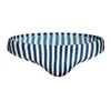 Sexy Male Striped Swimwaer Briefs Low Rise Men's Nylon Bikini Swimsuit Brief Plus Size Elastic Sunga Mens Swimming Surfing Wear