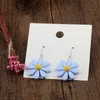 Schattige kleine bloemen charme oorbellen voor vrouwen zoete koreaanse hars daisy zonnebloem vrouwelijke persoonlijkheid drop earings sieraden groothandel