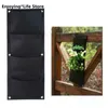 Planters & Pots Vertical Wall-Mounted Planting Bag Black Hanging Wall Garden Plant Grow Bags Home Non-woven Growing Supplies