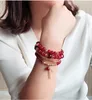 Pulseras de la Amistad bohemias para Mujer, brazaletes para Mujer, cuentas de cristal bohemio, conjunto de pulseras con dijes y borlas, Pulseras para Mujer, regalo de joyería