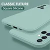 Cell Phone Cases Original Square Liquid Silicone Case For Samsung Galaxy S21 S20 S22 Ultra Plus FE A72 A71 A70 A52 A51 A50 A42 A32 4G 5G Cover